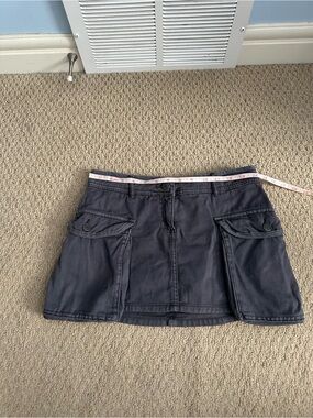 Garage Gray Mini Skirt with Cargo Detail